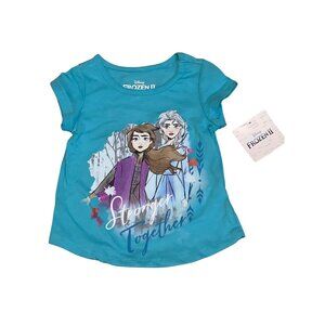 Frozen II Toddler Girls T-Shirt Featuring Elsa & Anna "Stronger Together"